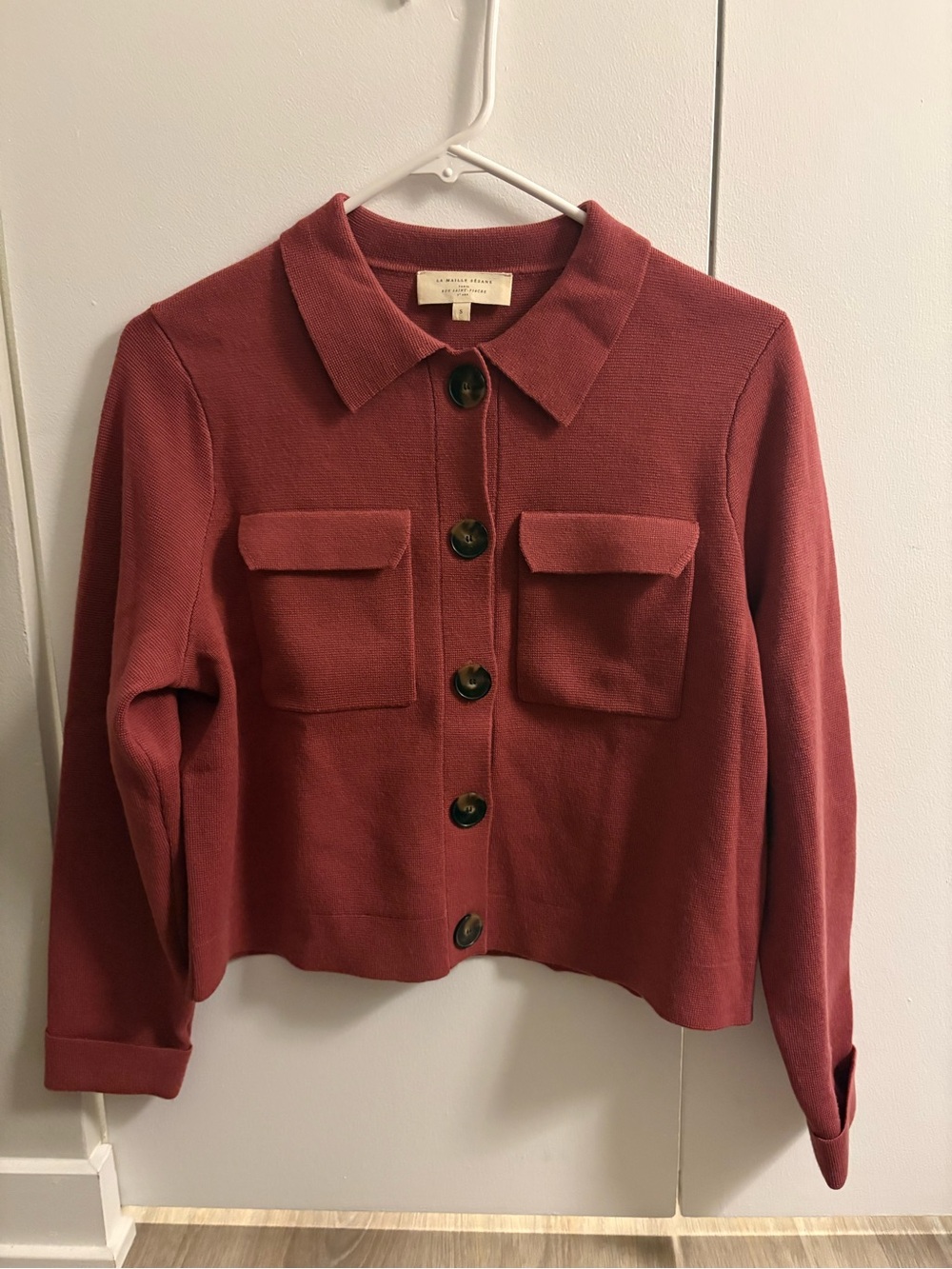 Sézane Betty Cardigan in Rosewood size S